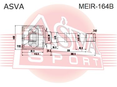 Asva MEIR-164B Шрус внутренний | прав | - 2
