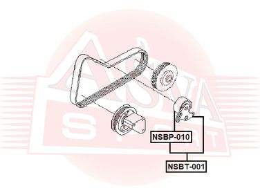 Asva NSBP-010 Ролик натяжной навесного оборудования | перед | - 2
