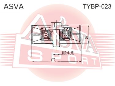Asva TYBP-023 Ролик натяжной навесного оборудования | перед | - 2