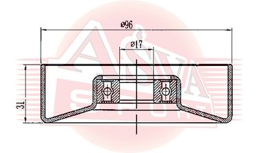Asva TYBP-052 Ролик натяжной навесного оборудования | перед | - 2