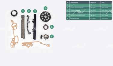 AUTOWELT TK-34001 Комплект газораспределения toyota 21R - 1