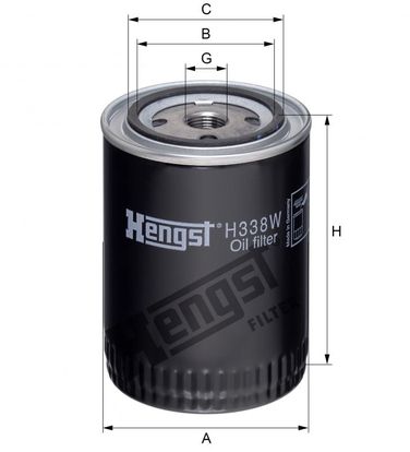 Hengst H338W Фильтр масляный - 2