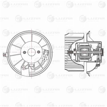 Luzar LFh 0363 Электродвигатель отопителя - 3