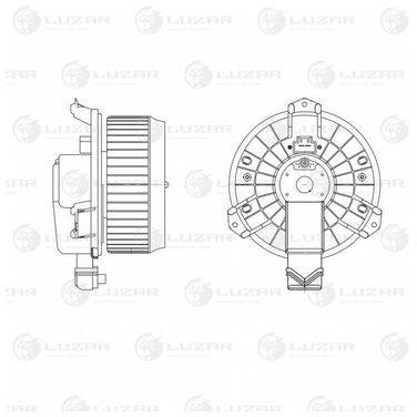 Luzar LFh 23LL Э/вентилятор отоп. для а/м Honda cr-v (06-)/Accord (08-)/Toyota Land Cruiser Prado (02-) - 3