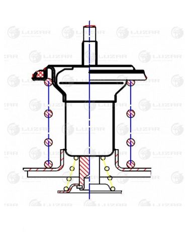 Luzar LT 01183 Термостат (термоэлемент) для а/м ВАЗ 2110-15, 2170, 1118  - 2