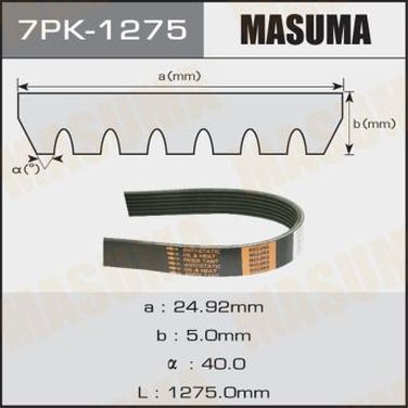 Masuma 7PK1275 Ремень ручейковый masuma 7pk-1275 - 1