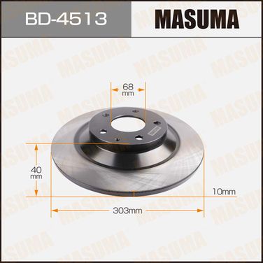 Masuma BD4513 Диск тормозной masuma rear cx-5 уп.2 | зад | - 1