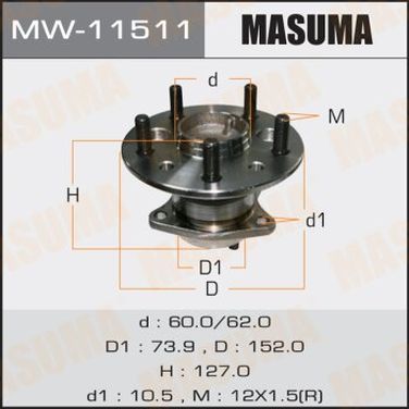 Masuma MW11511 Ступичный узел masuma rear camry/ acv30 | зад лев | - 1