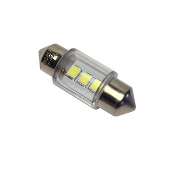 Nord Yada 904241 Светодиод 12V T11x31-S8.5 (3smd size 2835) в колбе белый 0.18w 18lm sv8.5 - 1