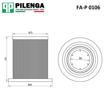 Pilenga FA-P 0106 Фильтр воздушный HCV - 2