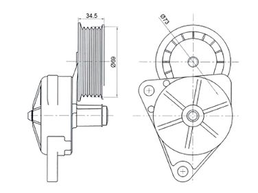 SAT ST1061459 Натяжитель приводного ремня ford focus 1.8-2.0 98- - 2