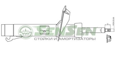 SENSEN 42140533 Амортизатор пер.лев. ford, tourneo , transit conne - 1