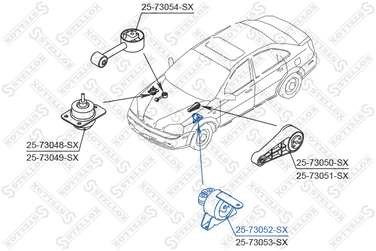 Stellox 25-73052-SX Подушка двигателя | перед лев | - 1