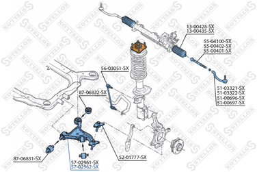 Stellox 57-02962-SX Рычаг нижн. п. Volvo S80 all 99> | перед прав | - 3