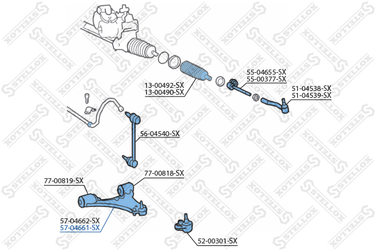 Stellox 57-04661-SX Рычаг п. MB w169 all 04> | перед прав | - 2