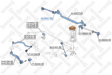 Stellox 74-21801-SX Втулка маятника BMW e34/e39 - 1
