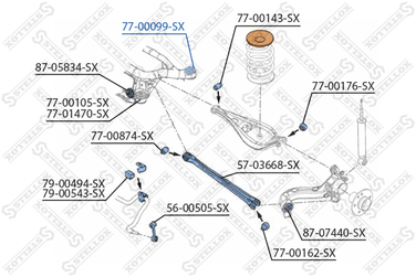 Stellox 77-00099-SX С/б зад. балки зад. BMW e46/z4 all 98> - 1
