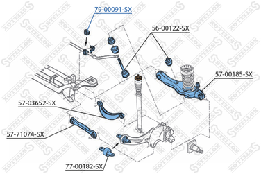 Stellox 79-00091-SX Втулка стабилизатора заднего Ford Focus - 1
