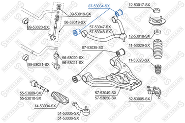 Stellox 8753034SX С/б рычага верхн. KIA Sorento 02> | перед | - 1