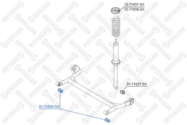 Stellox 87-71036-SX С/б зад. балки Mazda 121 ZQ 96>, Ford f | прав/лев | - 1