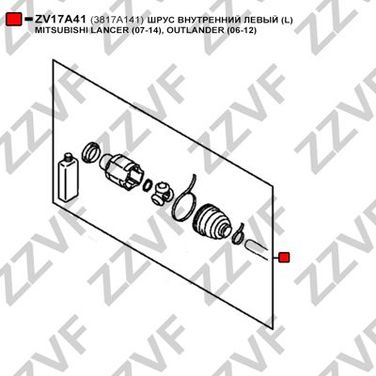 ZZVF ZV17A41 Шрус внутренний | перед лев | - 2