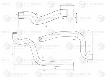 Luzar LPK 01192 Комплект патрубков охл. (2шт.) - 1