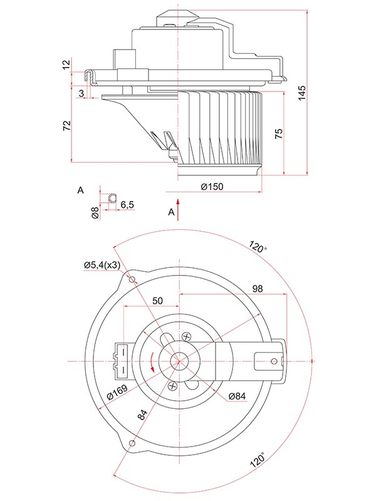 SAT ST8710333040 Мотор отопителя салона toyota ipsum #xm1# 96-01/ca - 1