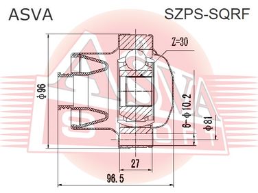 Asva SZPS-SQRF Шрус карданного вала передний | зад прав/лев | - 2