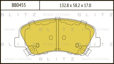 Blitz BB0455 Колодки тормозные дисковые | перед | - 1