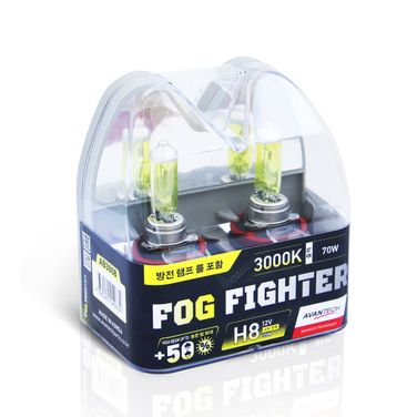 AVANTECH AB3008 Лампа высокотемпературная H8 12V 35W (70w) 3000k, комплект 2 шт. - 2