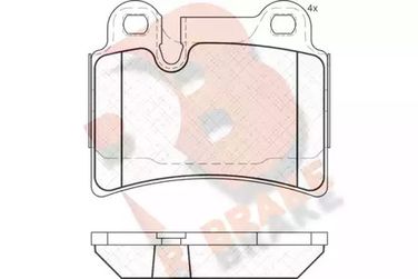 R brake RB1951 Колодки тормозные дисковые | зад | - 2