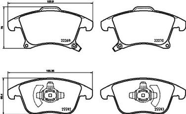 Brembo P 24 173 Колодки тормозные дисковые | перед | - 1