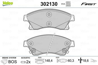 Valeo 302130 Колодки тормозные дисковые | перед | - 2