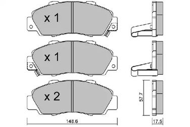 Aisin BPHO1905 комплект колодок дисковых - 2
