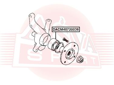 Asva DACM40720036 Подшипник ступицы колеса (комплект) | перед прав/лев | - 2