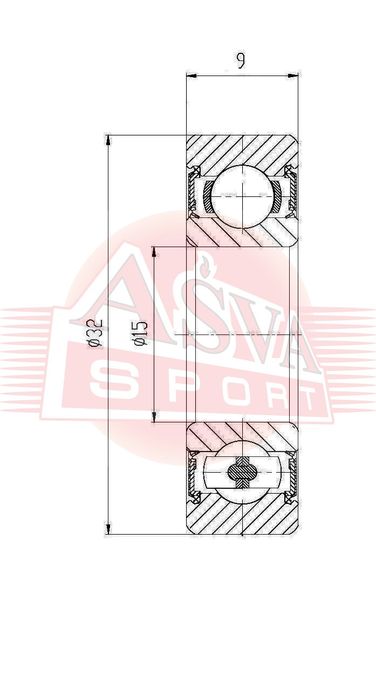 Asva AB153209 Подшипник универсальный - 2
