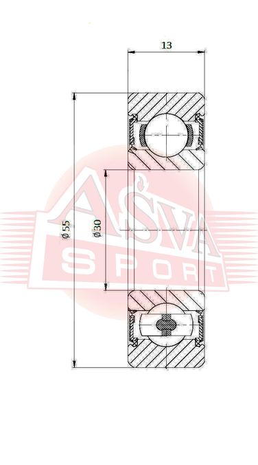 Asva AB305513 Подшипник универсальный - 2