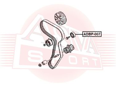 Asva ADBP-007 Ролик обводной ремня ГРМ | перед | - 2