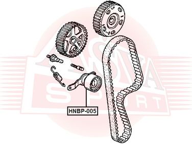 Asva HNBP-005 Ролик натяжной ремня ГРМ | перед | - 2