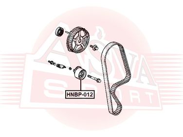 Asva HNBP-012 Ролик натяжной ремня ГРМ | перед | - 2