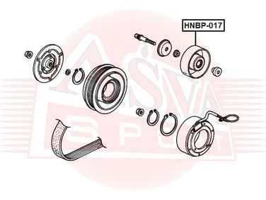 Asva HNBP-017 Ролик натяжной навесного оборудования | перед | - 2