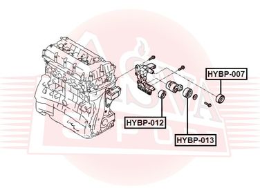 Asva HYBP-012 Ролик натяжной навесного оборудования | перед | - 2