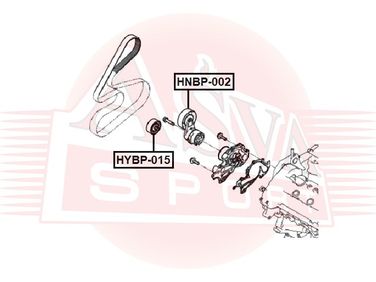 Asva HYBP-015 Ролик натяжной навесного оборудования | перед | - 2