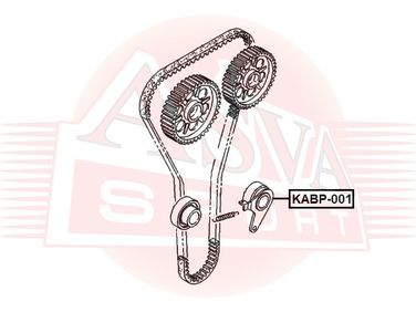 Asva KABP-001 Ролик натяжной ремня ГРМ | перед | - 2