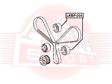 Asva LRBP-004 Ролик обводной ремня ГРМ | перед | - 2