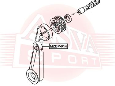 Asva MZBP-014 Ролик натяжной ремня ГРМ | перед | - 2