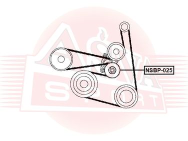 Asva NSBP-025 Ролик натяжной навесного оборудования | перед | - 2