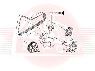 Asva RNBP-001 Натяжитель поликлинового ремня | перед | - 2