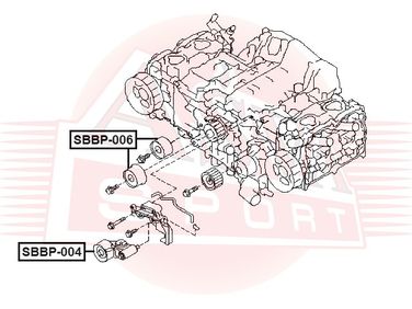 Asva SBBP-006 Ролик натяжной ремня ГРМ | перед | - 2