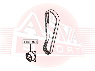 Asva TYBP-002 Ролик натяжной ремня ГРМ | перед | - 2